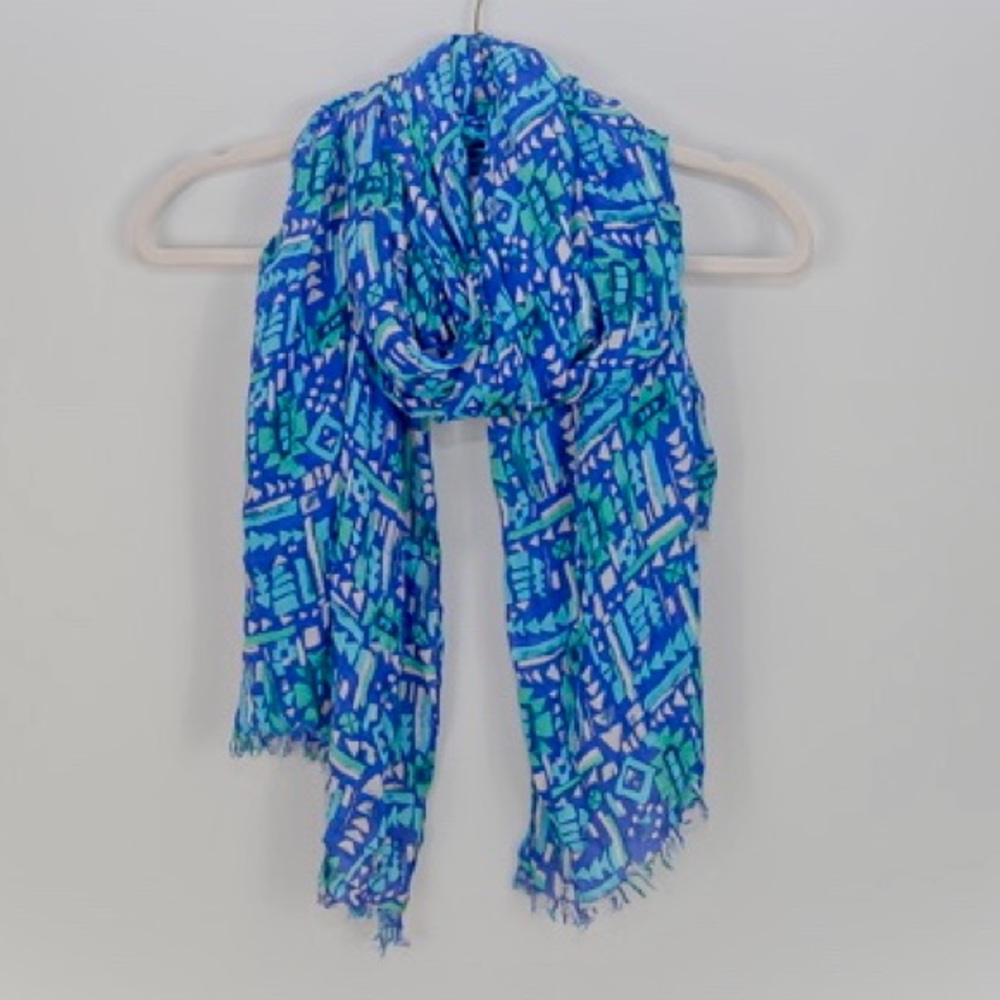 Royal blue aztec scarf
